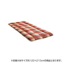 【直送品】日本製 洗える 防ダニ 敷き布団 カバー付 セミダブルロング レッド 約120×210cm 6707040【お寄せ品、返品キャンセル不可、割引不可品】