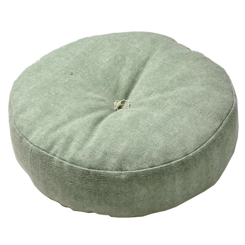 【直送品】インド綿フロアラウンドクッション 約Φ45×12cm LGN 270065706【お寄せ品、返品キャンセル不可、割引不可品】