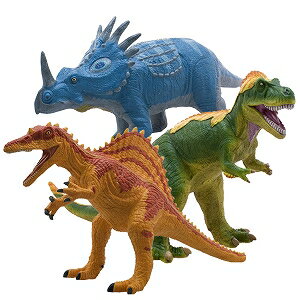 ビニールモデルお洒落恐竜3体セット FDS-0005 70666-70686-70687 恐竜 おもちゃ