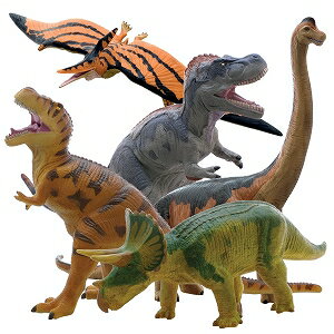【直送品】ビニールモデル人気恐竜5体セット 70639-70640-70670-70671-70688（FD-313、FD-302、FD-303、FD-306、FD-307）【割引不可】 恐竜 おもちゃ