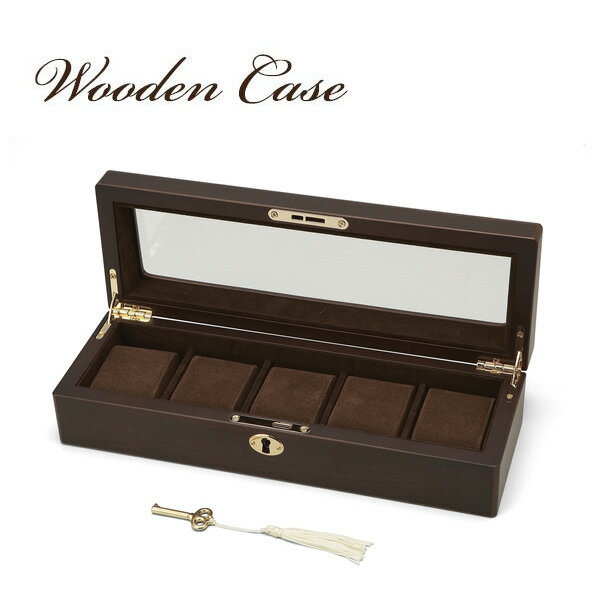 楽天ヘルシー救急BOX大感謝価格 Wooden Case（ウッデン・ケース） 木製ウォッチケース（5本用） 856-120 （346シリーズ） 直送品。代引不可・同梱不可・返品キャンセル・割引不可 腕時計 収納 スタイリッシュ デザイン インテリア アイテム送料無料