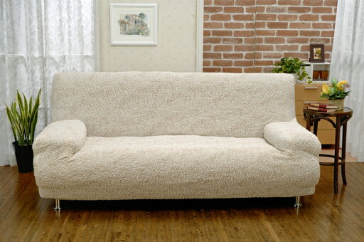 【直送品・大感謝価格】イタリア製 シャーリングソファカバー ARRICCIATO ショコラブラウン/オフホワイト 4人掛用 W210-240cm 【直送品・大感謝価格】イタリア製 シャーリングソファカバー ARRICCIATO ショコラブラウン/オフホワイト 4人掛用 W210-240cm
