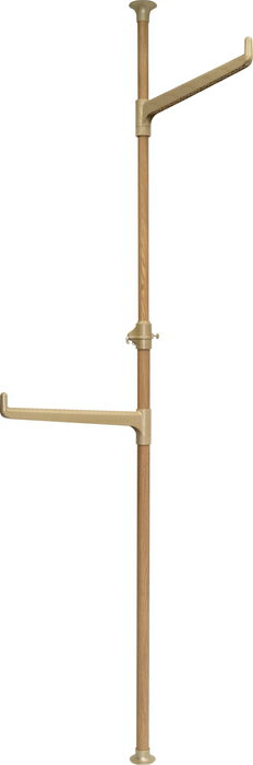 【直送品・大感謝価格】突っ張り回転コーナー物干し ホワイト/ナチュラル WJ-024WH/WJ-024NA 高さ155〜255cm