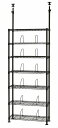 【直送品・大感謝価格 】ルミナスノワールテンションラック7段76W NO76-7T 幅78×奥行27.5×高さ220〜280cm(3)