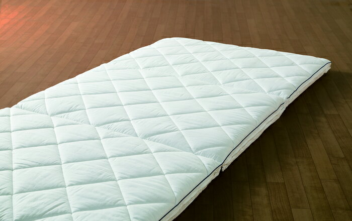【直送品】3つ折りバランスタイプ敷きふとん シングル ホワイト 100×200cm【ヘルシ価格】インテリア 寝具 布団 安眠 睡眠 就寝 3