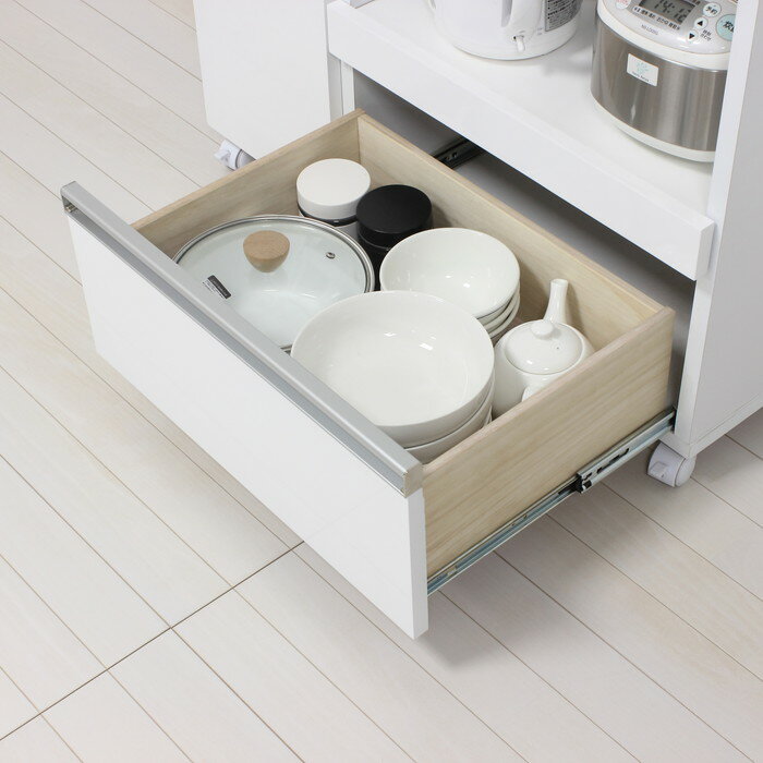【直送品】カウンター レンジワゴン3D 3699 W82×D40×H82cm Kuroshio Selection 202...