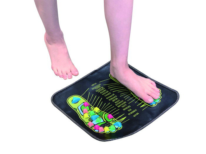 【2個セット】【直送品】足裏刺激マット ショート Ho-10511 ブラック 35×35cm 100g【ヘルシ価格】健康 リラックス マッサージ用品 簡易マッサージグッズ 足ツボマッサージ