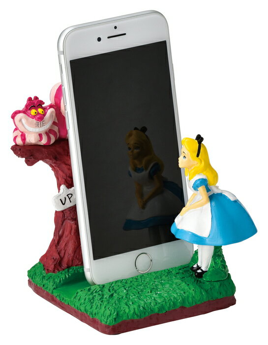[직품] 스마트 폰 스탠드 앨리스 & 체샤 고양이 SDD-2144 11W × 9.6L × 11.5H 2023 봄 오리지널 카탈로그 259 시리즈 [헬스 가격] 인테리어 인테리어 소품 입상 스마트 폰 휴대 전화 액세서리 스마트 폰 스탠드