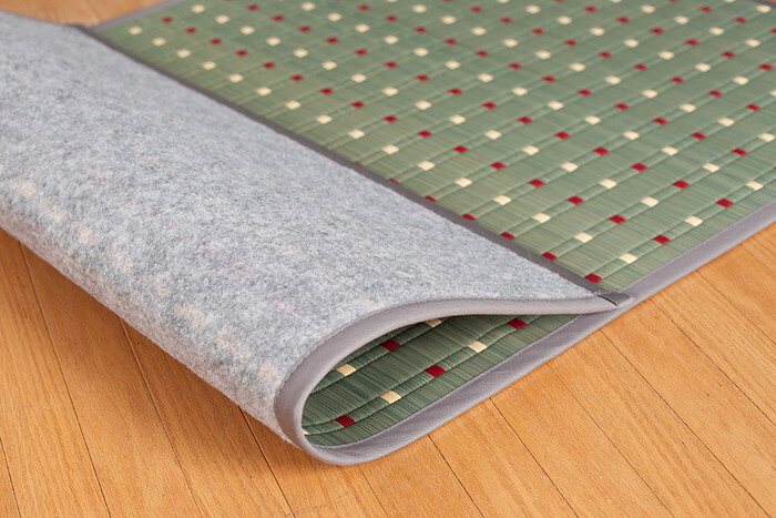 【直送品】掛川織 い草廊下敷 十和田 80×240cm ブラック/グレー 国産い草100% 茶染【ヘルシ価格】インテリア カーペット マット 廊下敷き 廊下マット [3]