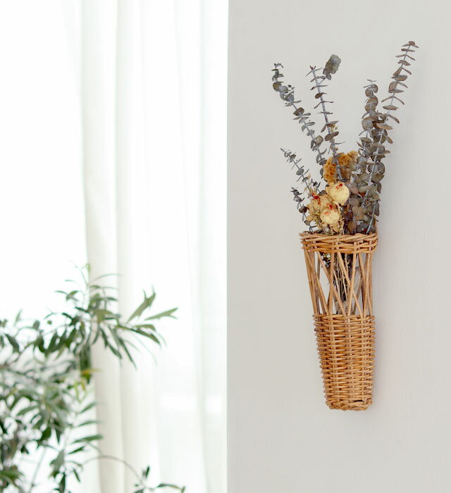 Rattan - 【直送品】ウォール フラワーバスケット Sサイズ THE AROROG アラログ 92110028 Creer 2024 NEW ITEM CATALOGUE 20【ヘルシ価格】インテリア 花 ガーデン 園芸 ラック フラワースタンド
