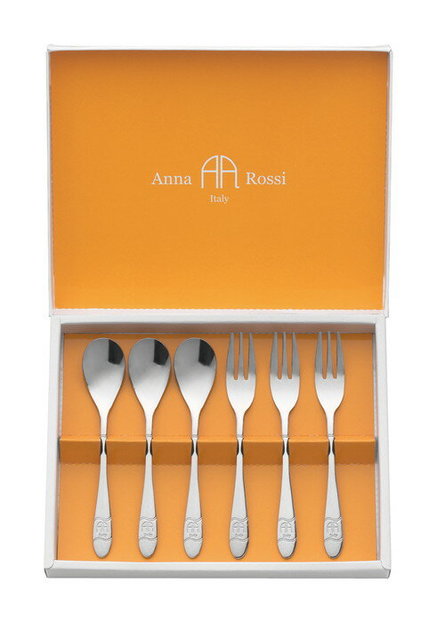 【直送品】アンナ・ロッシ スプーン＆フォーク6pc AR-24 コーヒースプーン・ヒメフォーク：各3 2024 ST..