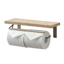 【直送品】トイレットペーパーホルダー ダブル アンティークゴールド 41380 W31×D11×H9 POSH LIVING 2024 Collection【ヘルシ価格】日用品雑貨 トイレ用品 トイレットペーパーホルダー