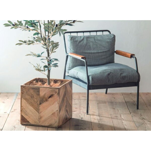 【直送品】ヘリンボーンポットカバー 41342 W58.5×D58.5×H58 POSH LIVING 2024 Collection【ヘルシ価格】インテリア 観葉植物 花 植木鉢 プランター 植木鉢・プランターカバー