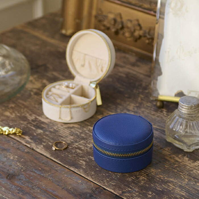 【直送品】トラベルジュエルケース 872-001NV ネイビー/872-001W ホワイト H45×W75×D80mm Chatani Cata..