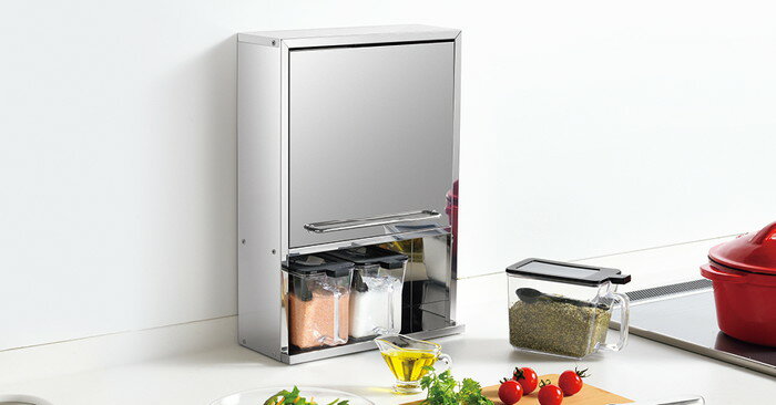 【直送品】ステンレススパイスストッカー2段スリム ミラー UC-128 280×120×400mm 1600g 2024 STAGE GIF..