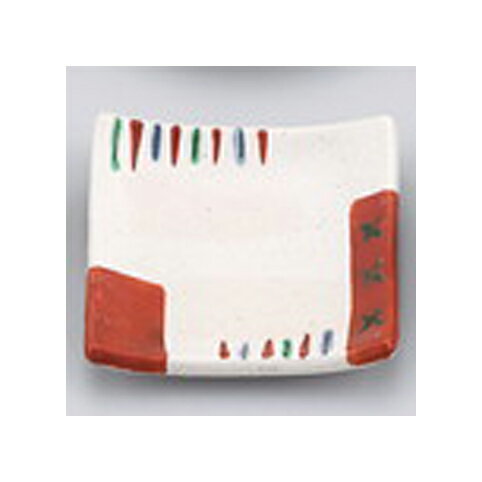 角小皿18451赤絵志野9cm舞陶...