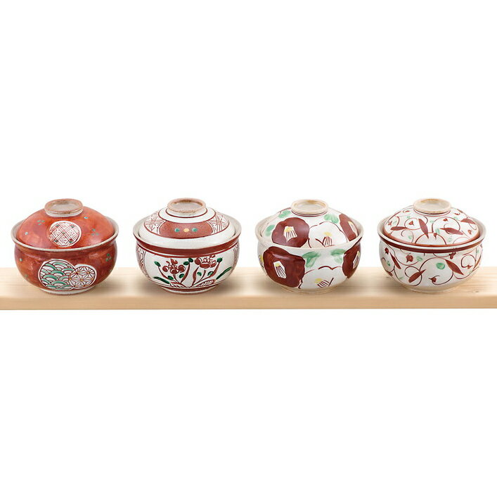 【直送品】大福碗 φ12.5×H9.8cm 22832 赤絵祥瑞/22833 万暦赤絵/42146 赤絵ツバキ/42145 赤絵唐草 舞陶館 BUTOUKAN【ヘルシ価格】キッチン用品 食器 お椀 汁椀 和食器