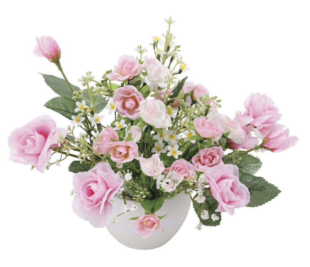 Flowers - 【直送品】マリアンローズ 2571A40 W26×D20×H20cm 光触媒人工植物 光の楽園 2025【割引不可品】インテリア 人工観葉植物 アートフラワー ギフト 贈り物 花
