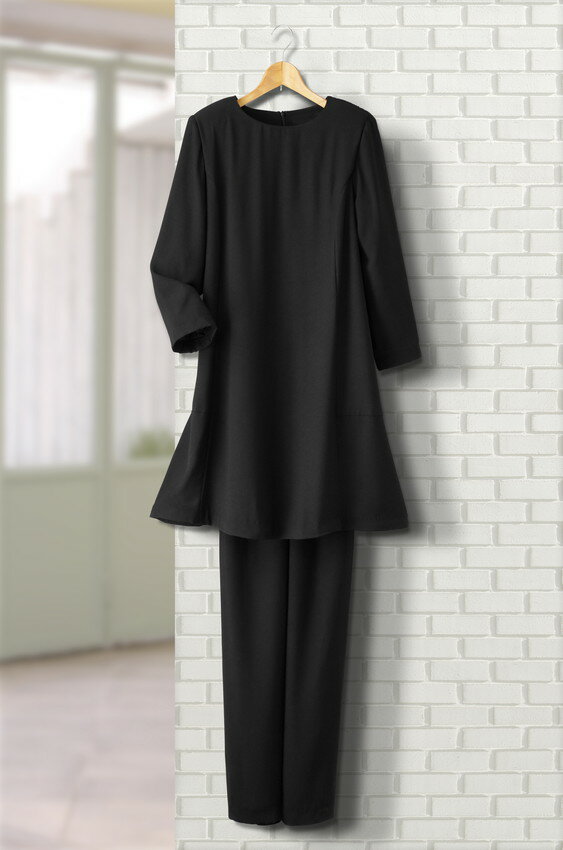 Suits For Job Interviews - 【直送品】フォーマルチュニックパンツスーツ aa00037 4L/5L ブラック ルフェ【ヘルシ価格】レディースファッション スーツ セットアップ パンツスーツ おしゃれ