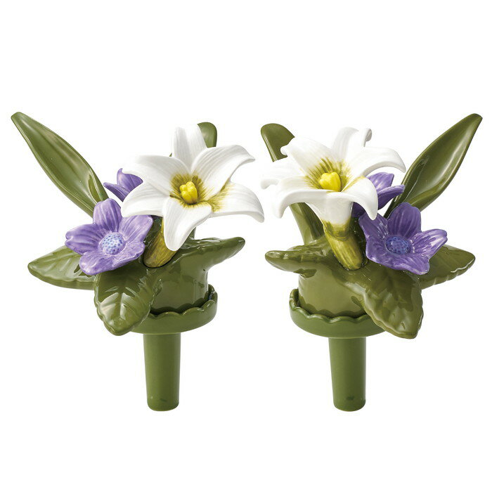 【直送品】花RENNU墓花（S） 1対 ユリ ホワイト/ユリ イエロー P24-0881-WH/P24-0881-YE 4945119105351/4945119105368 SETO CRAFT 2025秋冬 オリジナルカタログ 259シリーズ【ヘルシ価格】造花 陶器のお花 仏花 墓花 ずっと変わらずキレイ