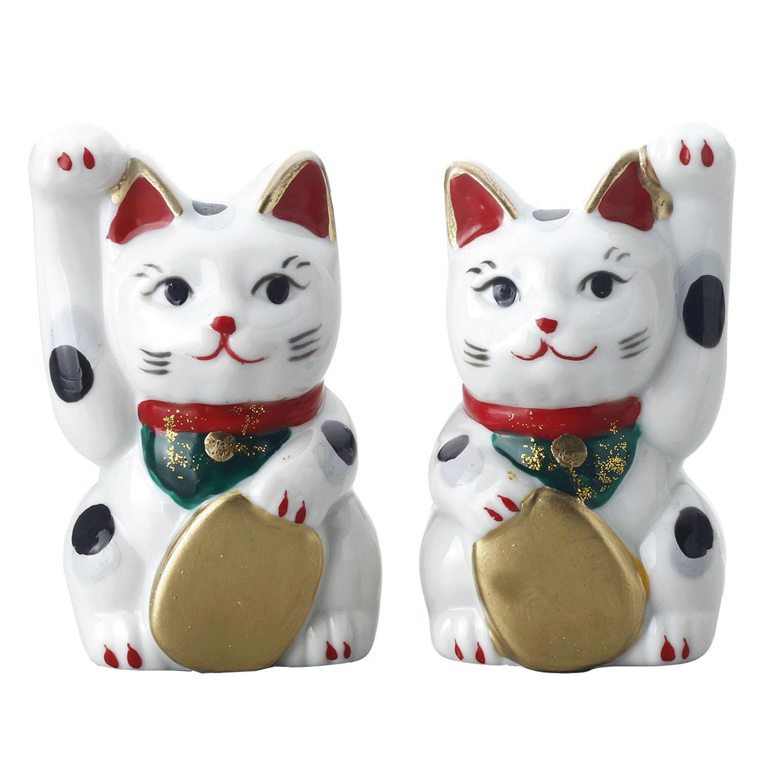 【直送品 北海道沖縄離島不可】磁器小招猫(組)【返品キャンセル不可】