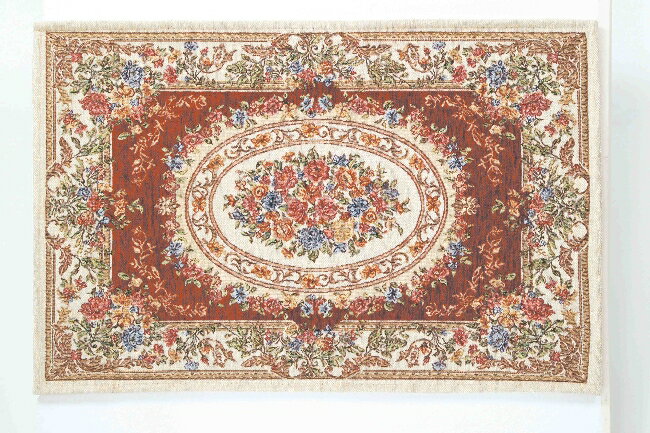 大感謝価格送料無料 ゴブラン織 セニールマット 90*140 YAN13890 直送品。代引・・同梱・返品・キャンセル・割引不可 玄関を華やかに彩る美しいゴブラン織り