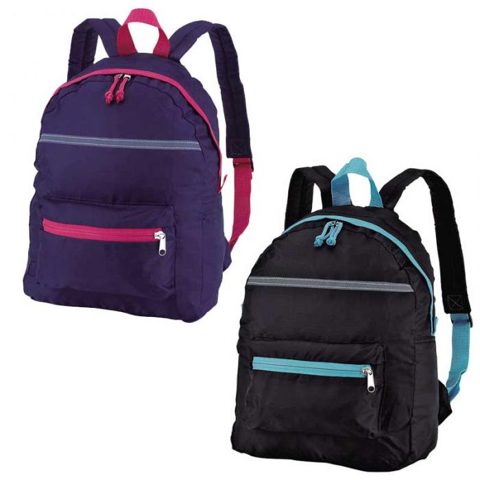 1000円ポッキリ【2個セット（2色組×1）】【即納】【大感謝価格】コンパクトリュック リフレクター付 2色組のサムネイル