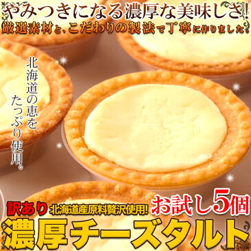 【メーカー直送】【大感謝価格 】【ゆうメール出荷】こだわりの美味しさ【訳あり】濃厚チーズタルト5コ