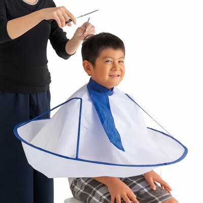 【即納】【メール便】【大感謝価格 】おうちで使う散髪ケープ【楽天倉庫365日出荷 直送】【お一人様につき、1個まで】髪の毛が散らばらない 使い終わったらコンパクトに収納 自宅で床屋さん ヘアカット 大人子供兼用