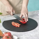 HANAKO はなこ エラストマー カッティングボード ブラック/オフホワイト 【ヘルシ価格】 キッチン用品 まな板 樹脂製 D型 食洗機可 日本製(3)