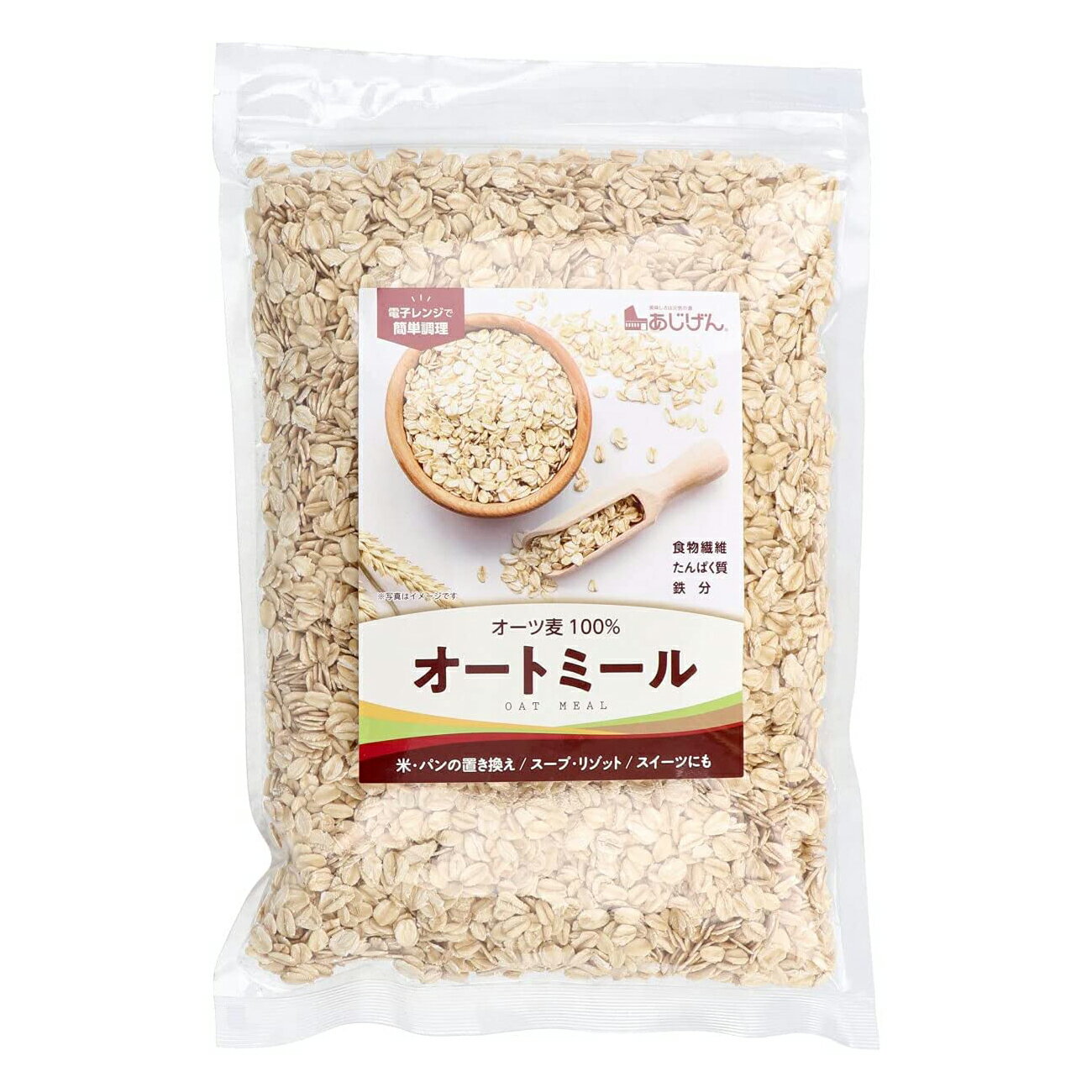 【12個セット】味源 オートミール 500g入りx12個セット 自然食品 オーツ麦 食物繊維 鉄分 置き換え スープ リゾット