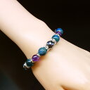 テラヘルツ アパタイト肌ブレス BL-2733【ヘルシ価格】 アクセサリー 鉱石ブレスレット マイナスイオン テラヘルツ アパタイト アメジスト ロンデル