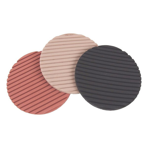 【ネコポス】水を吸いとるコースター3色セット【ヘルシ価格】 吸水力 電子レンジ加熱 水滴吸収