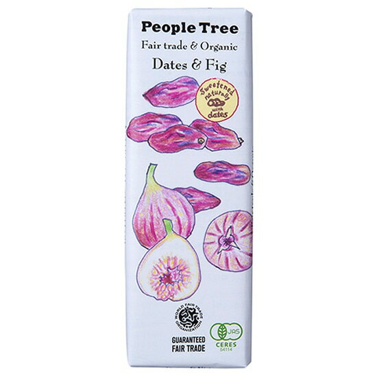 【3個セット】PeopleTree オーガニック デーツ＆フィグ チョコレート 50g【楽天倉庫直送】有機チョコレ..