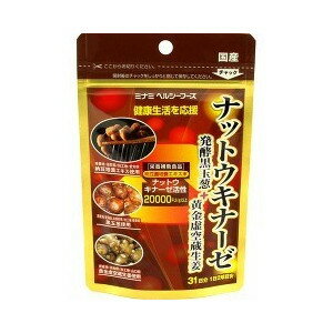 大感謝価格『ナットウキナーゼ＆発酵黒玉葱＆黄金虚空蔵生姜 250mg×62球』 5940円税別以上送料無料ナットウキナーゼ、発酵黒玉葱、黄金虚空蔵生姜のトリプルパワー サプリメント 健康食品