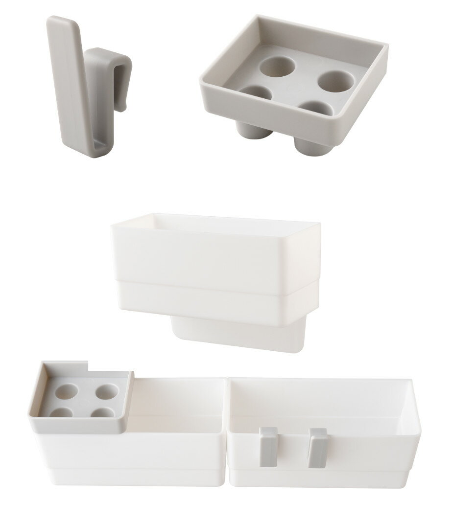 【即納】アーネスト 洗面台水ハネカバー＆小物収納ラック【楽天倉庫365日出荷　直送】【ヘルシ価格】洗面台水ハネカバー 小物収納ラック 洗面台横の壁に 小物収納スペース box