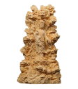 葉偉混作 黄楊細密彫り 九龍観音菩薩【返品キャンセル不可品】【ヘルシ価格】黄楊細密彫り 九龍観音菩薩 手彫り作品 彫刻 富貴吉祥