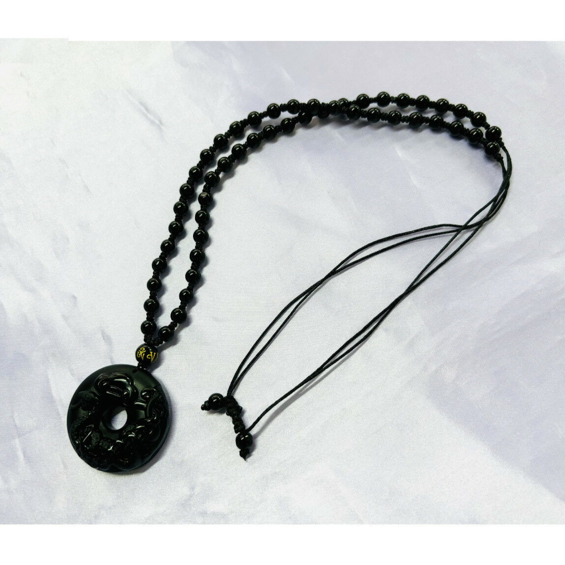 黒曜石 蛇紋ペンダント【返品キャンセル不可品】黒曜石 蛇紋ペンダント パワーストーン アクセサリー