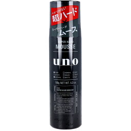 大感謝価格 UNO（ウーノ） スーパーハードムース 180g 【楽天倉庫直送h】【突然欠品終了あり】ヘアケア スタイリング UNO（ウーノ） スーパーハードムース 180g