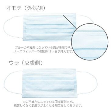 【マスク 50枚ではなく60枚！2箱】【あす楽対応】【割引不可】不織布マスク 30枚入り　レギュラーサイズ ブルー