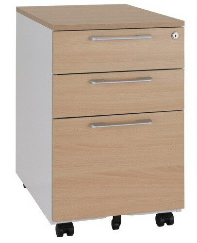 【直送品】【北海道九州沖縄離島不可品】【法人専用 割引不可】オフィスワゴン スリム3段ワゴン ナチュラル kg75132na【割引不可品】