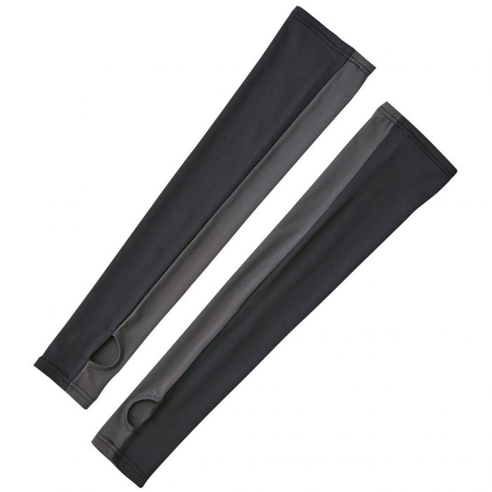 【大感謝価格】ウォーキング用アームカバー 2枚組 ブラック×グレー