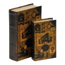 【楽天倉庫直送品】【大感謝価格】洋書風小物入れ BOOK BOX 2個セット 28429