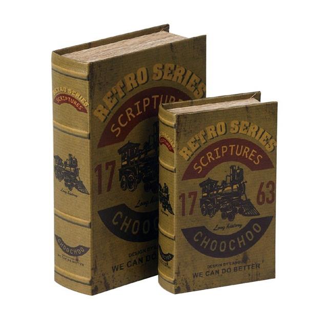 【楽天倉庫直送品】【大感謝価格】洋書風小物入れ BOOK BOX 2個セット 28431