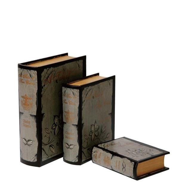 【楽天倉庫直送品】【大感謝価格】洋書風小物入れ BOOK BOX 3個セット 28222