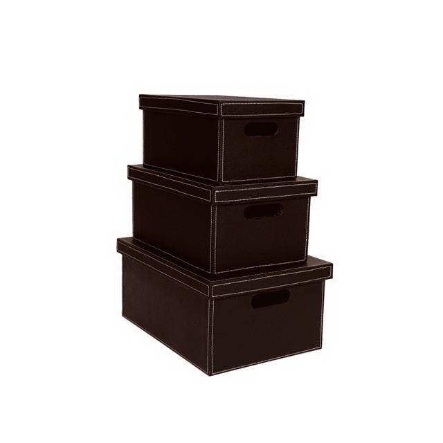 【楽天倉庫直送品】【大感謝価格】フェイクレザー ボックスBR L/M/S L40016/M40017/S40018