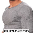 【あす楽対応】【ヘルシ価格 】Funkybod ファンキーボッド Tシャツ グレー：M