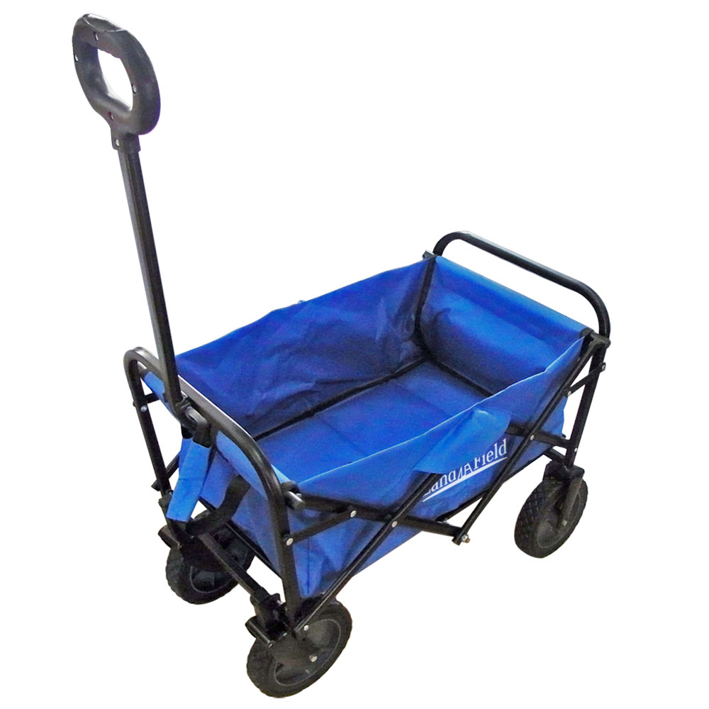 【直送品】LandField アウトドアワゴン 48L LF-GT180-BL【ヘルシ価格】 アウトドアワゴン キャリーカート 荷物車 台車 折り畳み式 コンパクト