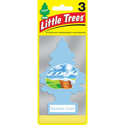 【正規輸入品】【ネコポス】【2個セット】リトル・ツリー サマー・リネン 3枚パック 32074x2個セット【ヘルシ価格】 芳香剤 車内 部屋 エアーフレッシュナー 吊り下げ型 アメリカ 車用芳香剤 カー用品