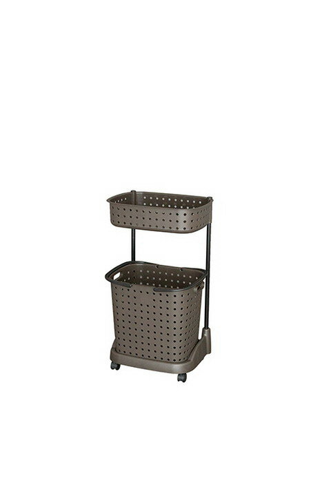 『レクエア ランドリーバスケット 2段 ダークブラウン 0328107 2022 STAGE GIFT CATALOG 229シリーズ 母の日』インテリア 収納 ランドリーバスケット 2段 日本製 商品紹介 目隠しと通気性を備えたドット仕様...